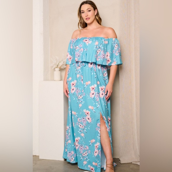 Soieblu Dresses & Skirts - NWT Floral Off-Shoulder Maxi Dress